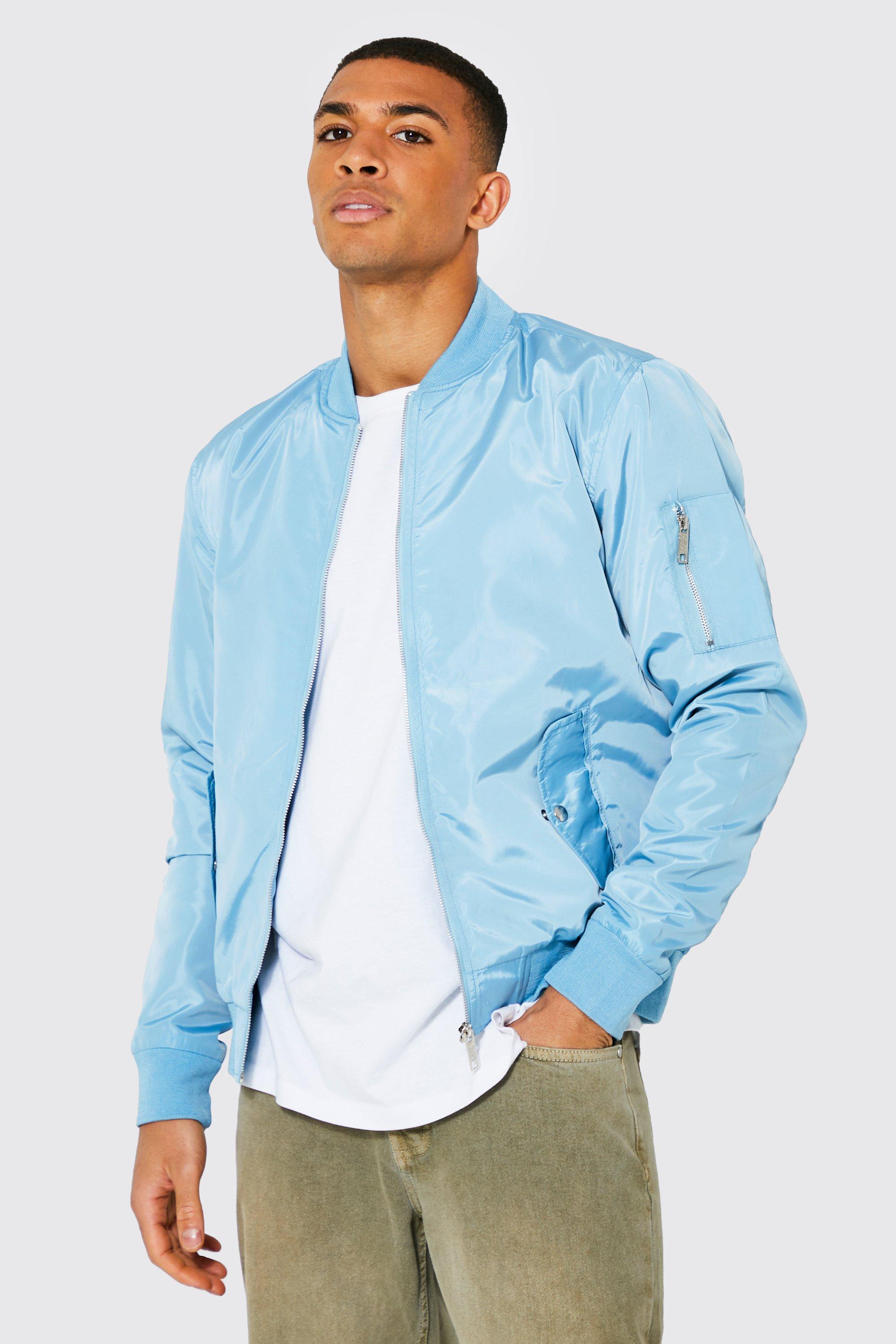 Light blue hotsell bomber jacket